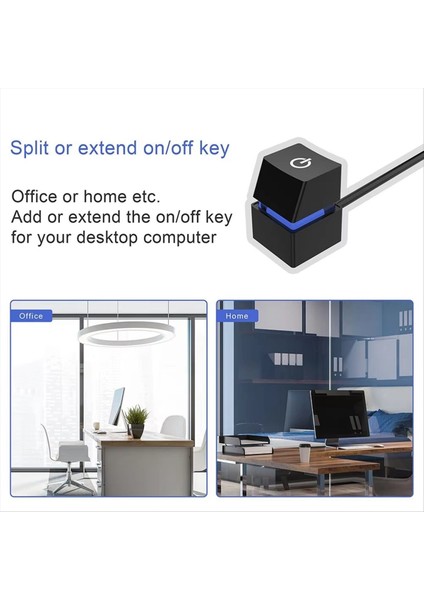 Bilgisayar Masaüstü Anahtarı Renkli LED Pc Anakartı Harici Başlatma Güç Açma/kapama Düğmesi Uzatma Kablosu Office A Için (Yurt Dışından) fırsatları