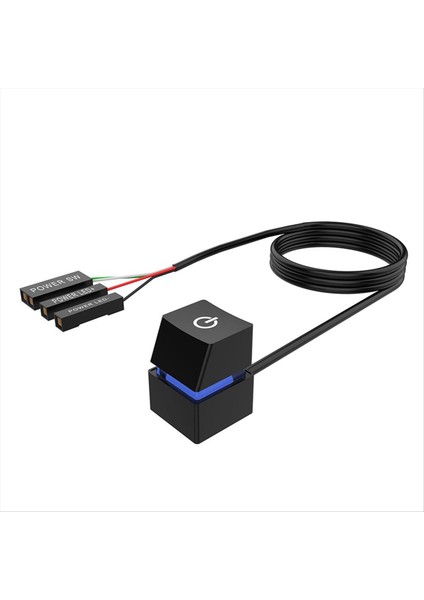 Bilgisayar Masaüstü Anahtarı Renkli LED Pc Anakartı Harici Başlatma Güç Açma/kapama Düğmesi Uzatma Kablosu Office A Için (Yurt Dışından) indirimleri