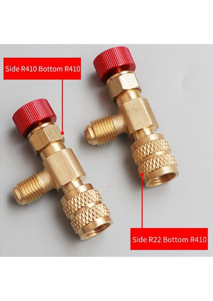 2x R22 R410 Ac Valf 1/4 Inç Dolgu Bağlantısı A/c Soğutucu Vana Klima Onarımı ve Florür Güvenlik Adaptörü A (Yurt Dışından) modelleri