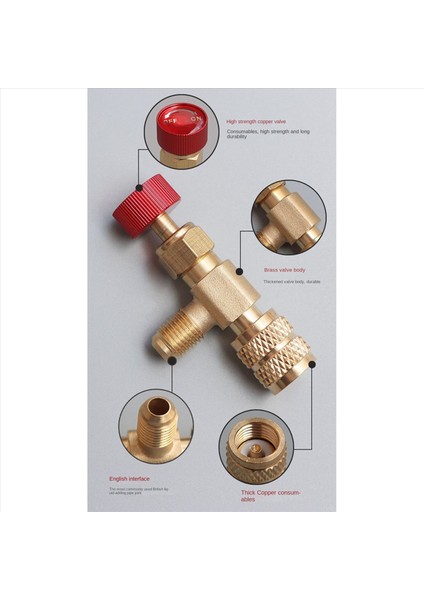 2x R22 R410 Ac Valf 1/4 Inç Dolgu Bağlantısı A/c Soğutucu Vana Klima Onarımı ve Florür Güvenlik Adaptörü A (Yurt Dışından) fırsatları