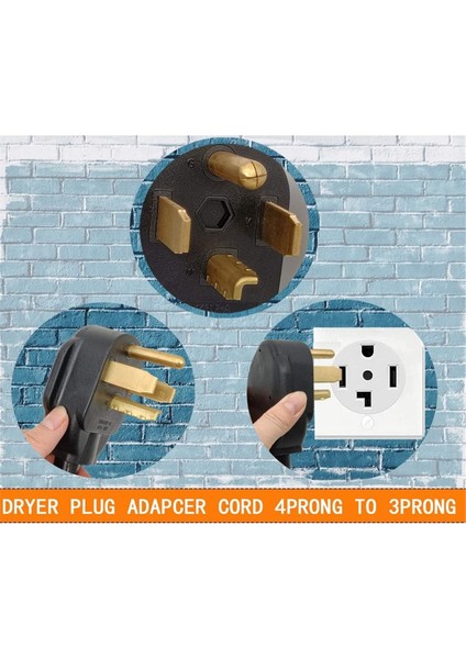 3 Prong&#39 Dan 4 Prong&#39 A Kurutucu Adaptörü 4 Prong&#39 Dan 3 Prong&#39 A Kurutucu Adaptörü Nema 14-30P Erkek - 10-30R Dişi Kurutucu Kablosu Adaptörü Abd (Yurt Dışından) fiyatları