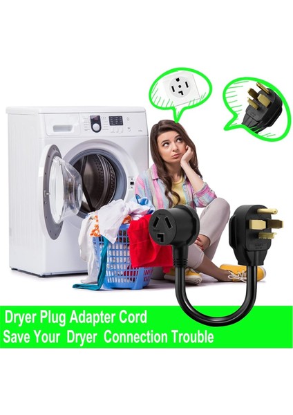 3 Prong&#39 Dan 4 Prong&#39 A Kurutucu Adaptörü 4 Prong&#39 Dan 3 Prong&#39 A Kurutucu Adaptörü Nema 14-30P Erkek - 10-30R Dişi Kurutucu Kablosu Adaptörü Abd (Yurt Dışından) indirimleri