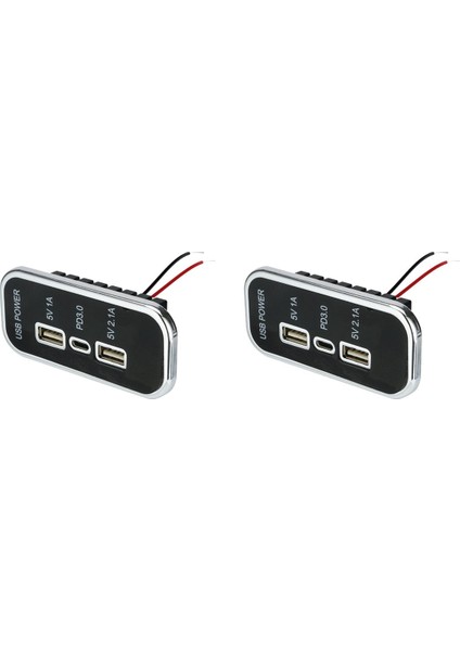 2x 12/24 V Araba Şarjı Pd3 0 Çift USB Soketi Motosiklet Oto Kamyon Atv Tekne Rv Otobüs Güç Adaptörü Çıkışı (Yurt Dışından)