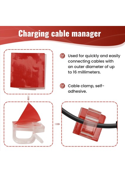 50 Adet Kendi Yapışkan Kablo Tutucusu Kablo Kelepçeleri Kablo Klipsleri Şarj Kabloları Için Kablo Yönetimi Organizatörü (Şeffaf) (Yurt Dışından) fırsatları
