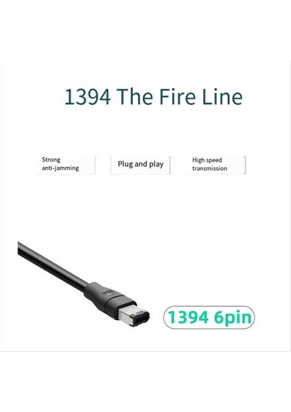 1 8m Firewire Kablosu Siyah Ieee 1394 Firewire 400&#39 Den Firewire&#39 A 400 Kablo 6pin Erkek - 6pin Erkek Kablosu (Yurt Dışından) fiyatları