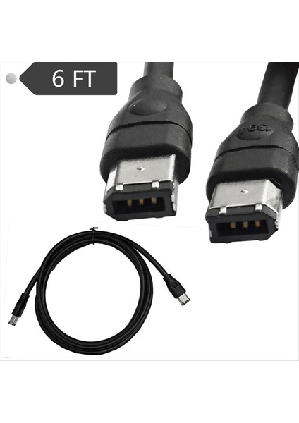 1 8m Firewire Kablosu Siyah Ieee 1394 Firewire 400&#39 Den Firewire&#39 A 400 Kablo 6pin Erkek - 6pin Erkek Kablosu (Yurt Dışından) fırsatları