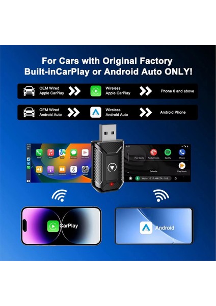 Kablolu Kablosuz Carplay Android Otomatik Adaptör ile USB Dongle Akıllı Mini Kutu Tak ve Çalıştır Vw Nissan Toyota Stereo Için (Yurt Dışından) indirimleri
