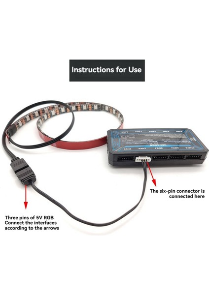2x Fan Adaptör Kablosu 6pin - 5V Argb 3pin Dönüştürücü Kablosu 5V 3-Pin - 6 Pin Coolmoon Fan Denetleyici Adaptör Konnektörü (Yurt Dışından) fırsatları