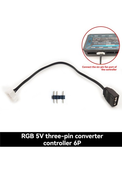2x Fan Adaptör Kablosu 6pin - 5V Argb 3pin Dönüştürücü Kablosu 5V 3-Pin - 6 Pin Coolmoon Fan Denetleyici Adaptör Konnektörü (Yurt Dışından) indirimleri
