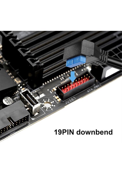 90 Derece Yukarı/aşağı Açısı USB 3 0 19/20PIN-ÇIFT Usb-A Dişi Bağlantı Noktası Adaptör Kablo Anakart Iç Uzatma Kablosu A (Yurt Dışından) indirimleri