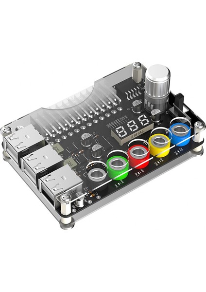 24PIN Atx Güç Kaynağı Breakout Tahtası Güç Modülü Ayarlanabilir Voltaj Düğmesi 6 Bağlantı Noktası USB 2 0 Qc2 0 Qc3 0&#39 I (Yurt Dışından) modelleri