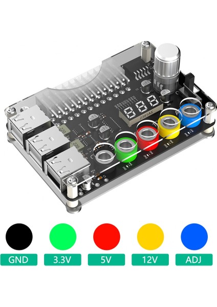 24PIN Atx Güç Kaynağı Breakout Tahtası Güç Modülü Ayarlanabilir Voltaj Düğmesi 6 Bağlantı Noktası USB 2 0 Qc2 0 Qc3 0&#39 I (Yurt Dışından) indirimleri