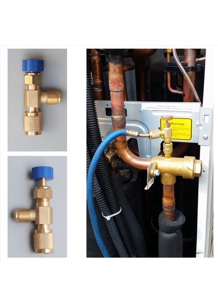 6x R22 Ac Valf 1/4 Inç Dolgu Bağlantısı A/c Soğutucu Vana Klima Onarımı ve Florür Güvenlik Adaptörü D (Yurt Dışından) indirimleri