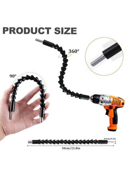 Dik Açılı Matkap Aparatı Seti Esnek Matkap Ucu Uzatması 360° Döndürülebilir 1/4 3/8 1/2&quot Darbe Sınıfı Soket Adaptörü (Yurt Dışından) indirimleri