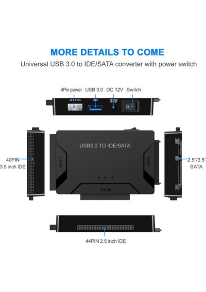 3x Sata USB Ide Adaptörü USB 3 0 2 0 Sata3 Kablosu 2 5 3 5 Inç HDD SSD Dönüştürücü Ide Sata Adaptörü Ab Tak (Yurt Dışından) modelleri
