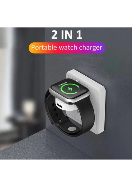 Manyetik Saat Kablosuz Şarj Cihazı Izle 8 7 6 5 4 3 Se Ultra Dock Adaptörü Taşınabilir Pd USB Hızlı Şarj Istasyonu Siyah (Yurt Dışından) fiyatları