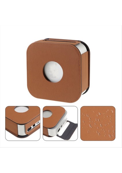 Mac Mini M4/m4 Pro 2024 Için Koruyucu Kapak Pu Deri Kılıf Anti-Çizelge Koruyucu Kılıf Kahverengi Kahverengi (Yurt Dışından) fiyatları