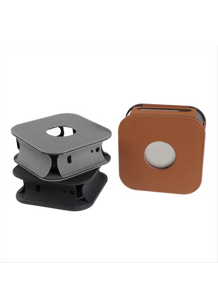 Mac Mini M4/m4 Pro 2024 Için Koruyucu Kapak Pu Deri Kılıf Anti-Çizelge Koruyucu Kılıf Kahverengi Kahverengi (Yurt Dışından) modelleri