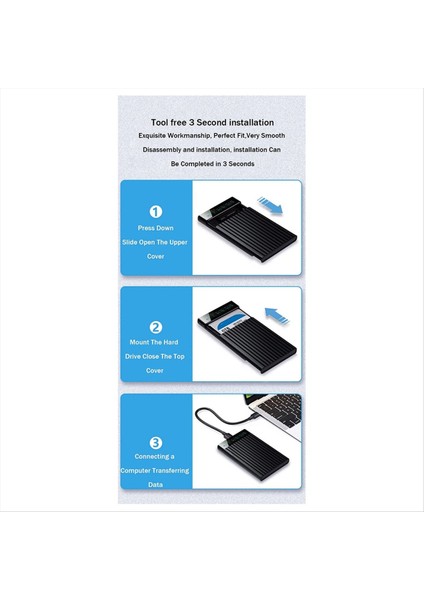 2 5in HDD Muhafaza Sata - Usb3 1 Harici Sabit Sürücü Kılıfı 6gbps HDD SSD Sabit Sürücü Muhafaza Depolama Kapısı Pc Için (Yurt Dışından) indirimleri