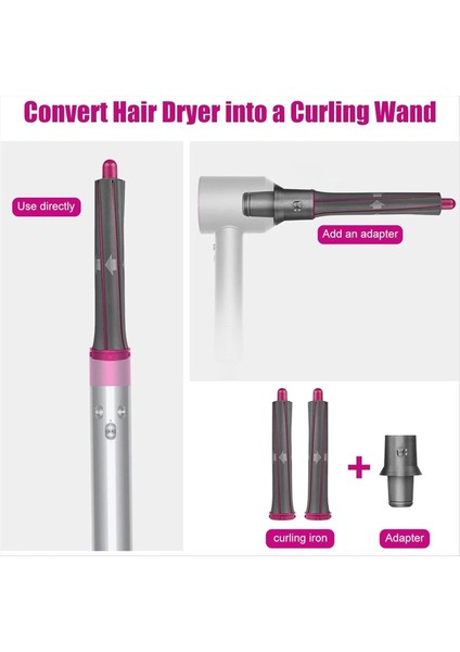Dyson Airwrap Için Uzun Saç Maşası Fıçıları ve Dyson Saç Kurutma Makinesi Için Adaptör ile Airwrap Şekillendiriciye Dönüştürme (Yurt Dışından) fiyatları