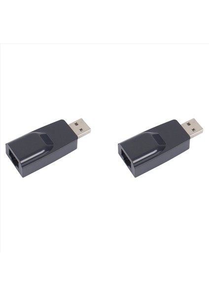 2x USB RJ45 Lan Ethernet Adaptörü 100 Mbps Usb2 0 Ağ Kartı Pc Dizüstü Masaüstü Dvb Set Üstü Kutusu Sürücüsüz Siyah (Yurt Dışından)