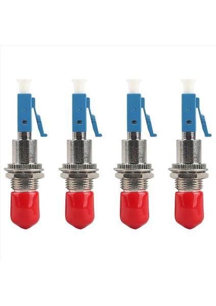 4x St - Lc Adaptörü Tek Modlu 9/125UM St/upc Dişi - Lc/upc Erkek Hibrit Optik Fiber Adaptör Konnektörü (Yurt Dışından)