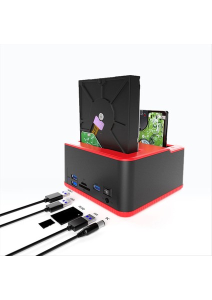 7in1 HDD Yerleştirme Istasyonu Sata&#39;ya USB 3.0 Adaptörüne 2.5 3.5 SSD HDD Disk Kılıf Dock Sabit Sürücü Kahraman Dock (Abd) (Yurt Dışından) fırsatları