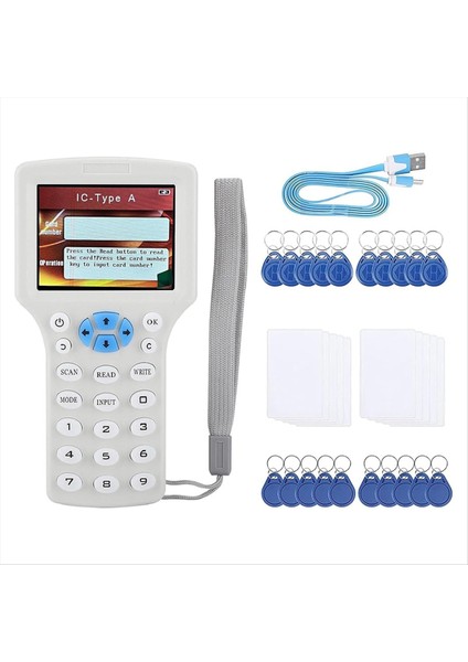 Gelişmiş Rfıd Kart Okuyucu Burner Ic/ıd Ingilizce 10 Frekanslı Rfıd Decoder 125KHZ Için El Taşıyıcı Nfc Tarayıcı 13 56MHZ Kartlar (Yurt Dışından)