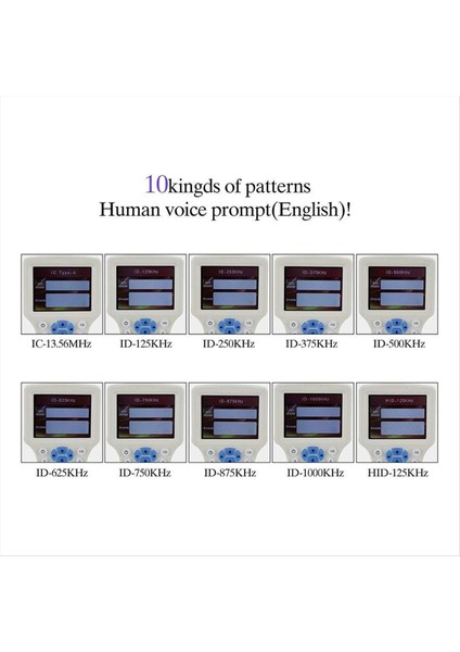 Gelişmiş Rfıd Kart Okuyucu Burner Ic/ıd Ingilizce 10 Frekanslı Rfıd Decoder 125KHZ Için El Taşıyıcı Nfc Tarayıcı 13 56MHZ Kartlar (Yurt Dışından) indirimleri