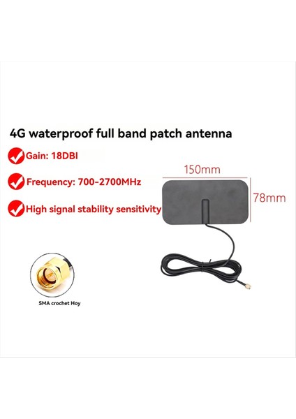 4g Lte Yaması Anten-Sma Erkek 700-2700MHZ Araç Yönlendirici Sinyal Boğan 3 Metre (Yurt Dışından) fiyatları