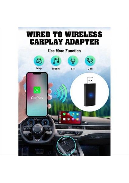 Iphone Apple Için Kablosuz Carplay Adaptörü 5ghz Wifi Otomatik Bağlantı Otomatik Model 2016+ (Yurt Dışından) indirimleri