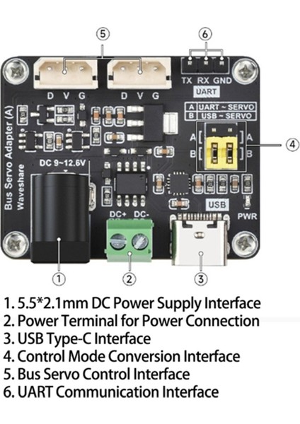 Seri Bus Servo Sürücü Kurulu ARDUINO/ESP32 Için Raspberry Pi/için Servo Güç Kaynağı ve Servo Denetleyicisini Entegre Eder (Yurt Dışından) fırsatları