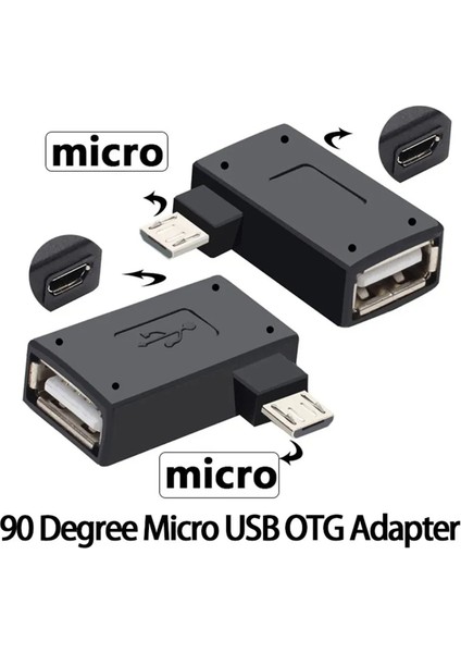 Güç Kaynağı ile Tv Mini Classic ve Mini Için 10 Mikro USB Otg Adaptörü (Açılı Tasarım) A (Yurt Dışından) fiyatları