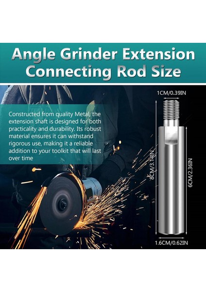 5/8 Inç-11 Konu Açı Öğütücü Uzatma Mili Seti Bağlantı Döner Çubuk Araba Parlatma Adaptörü 4 Adet 3 15 Inç (Yurt Dışından) fiyatları