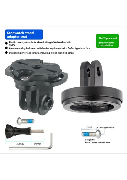 Bisiklet Bilgisayar Braketi Adaptör Kiti Garmin Xoss Igps Alüminyum Alaşımlı Hızlı Serbest Bırakma Braketi 3plug M 2plug F Gm (Yurt Dışından) fiyatları