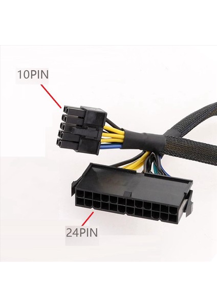 5x 24 Pin 10 Pin Adaptör Kablosu Atx Psu Ana Güç Uzatma Kablosu Örgülü Kollu Kablo Lenovo Anakart Için (Yurt Dışından) modelleri