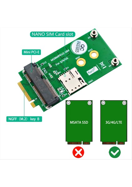 Ngff M 2 B Mini Pcı-E Mpcıe Kablosuz Adaptör Kartına 5g 4g 3g Lte Gsm Modülü Nano Yuvası (Yurt Dışından) indirimleri