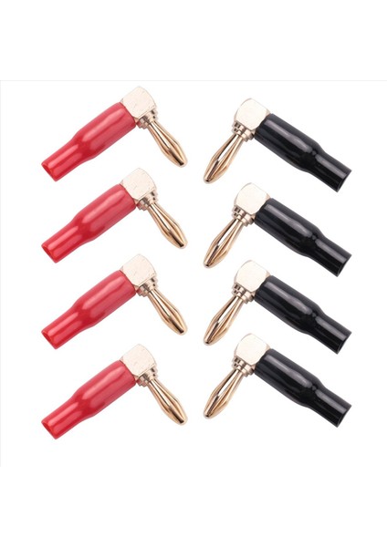 24PCS 4mm Muz Fiş Hoparlör Kabloları Konektör Adaptörü 24K Altın Kaplama Vida Tipi Saf Bakır Dik Açı Muz Fişleri (Yurt Dışından) modelleri