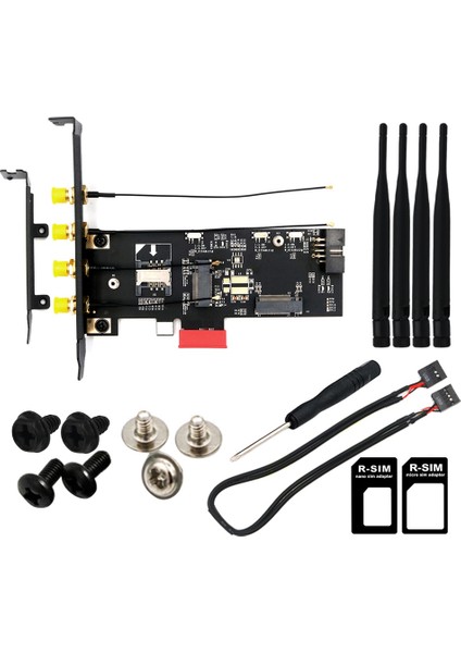 M 2 Pcı-E Adaptör Kartı Ngff M 2 Anahtar B ve Anahtar A-3g/4g ve Wifi Kartı Için Pcıe X1 Adpater (Yurt Dışından)