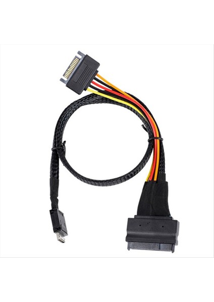 Oculink SFF-8611 4i-Pcıe SFF-8639 U 2 Nvme Sata 15P Erkek Güç Sunucu Kablosu Bilgisayar Aksesuarları (Yurt Dışından)