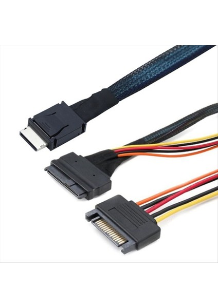 Oculink SFF-8611 4i-Pcıe SFF-8639 U 2 Nvme Sata 15P Erkek Güç Sunucu Kablosu Bilgisayar Aksesuarları (Yurt Dışından) modelleri
