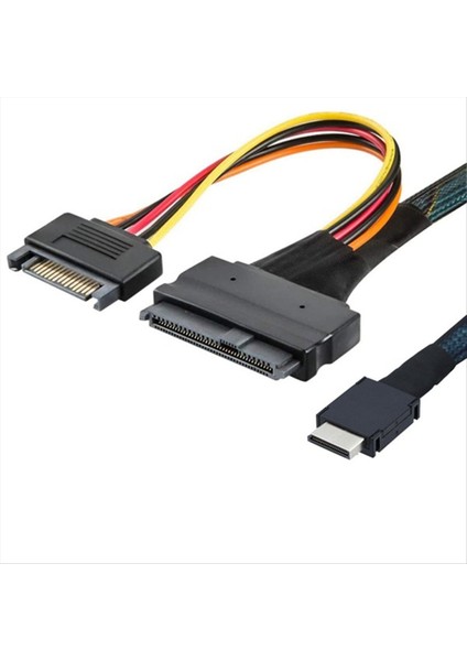 Oculink SFF-8611 4i-Pcıe SFF-8639 U 2 Nvme Sata 15P Erkek Güç Sunucu Kablosu Bilgisayar Aksesuarları (Yurt Dışından) fırsatları