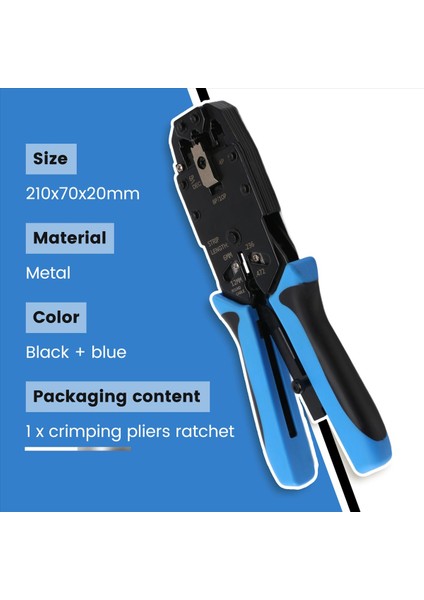 RJ45 Network Crimper 10P 8p 6p 4p Silping Araçları RJ45 RJ11 RJ12 RJ50 Bağlayıcı Ethernet Kablosu (Yurt Dışından) fırsatları