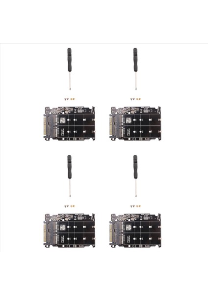 4x 2 In 1 M 2 Nvme Sata U2PCB M 2 Nvme SSD Anahtar M Anahtarı B Ssd-U 2 SFF-8639 Adaptör Pcıe M2 Dönüştürücü Masaüstü Bilgisayar (Yurt Dışından)