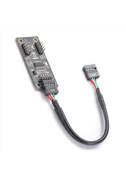 6x USB Hub USB Splitter Usb2 0 9pin Çift 9pin Hub Adaptörü Yükseltici Anakart USB 9pin Konnektör 1 Ila 2 Uzatma Kablosu (Yurt Dışından) modelleri