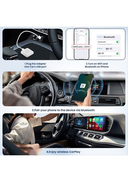Mini 3 Pro Kablosuz Carplay Android Otomatik Adaptör Çift 1 Bt 5.8ghz Wifi Otomatik Bağlantı Araba Akıllı Sistemi (Yurt Dışından) indirimleri