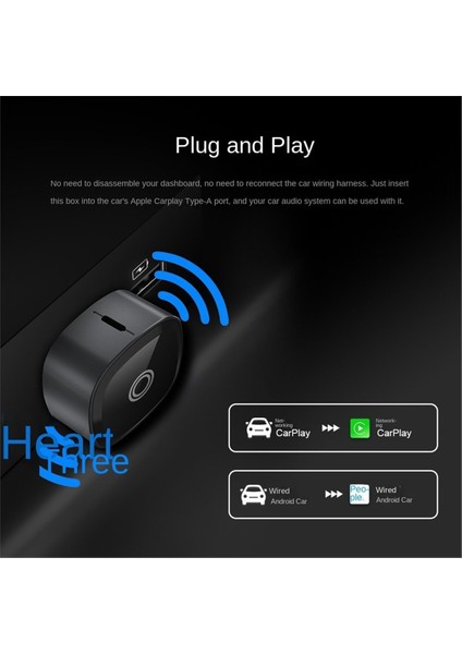 Kablosuz Carplay Android Auto Box 2in1 Kablolu Kablosuz Dongle Otomatik Bağlantı Adaptörü Bluetooth Tak ve Çalıştır Mini Kutu (Yurt Dışından) fırsatları