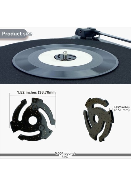 LP45 Rpm Vinil Kayıt Adaptörü Turnabağı Fonografı Ep Vinil Kayıt Turntable Gramofon Siyahı Için (Yurt Dışından) fırsatları