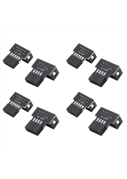 4 Takım Aşağı ve Yukarı Açılı 90 Derece Erkek Kadın USB 2 0 10PIN 9pin Başlık Anakart Uzatma Adaptörü (Yurt Dışından)