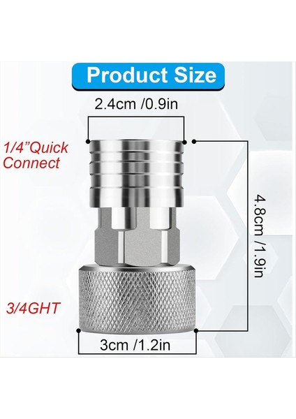 2pcs Bahçe Hortumu Basınçlı Yıkayıcı Adaptör 3/4in Ght Ila 1/4 Inç Otomobil Yıkama Su Hortumu Nozul Dönüştürücü Için Hızlı Bağlantı (Yurt Dışından) modelleri